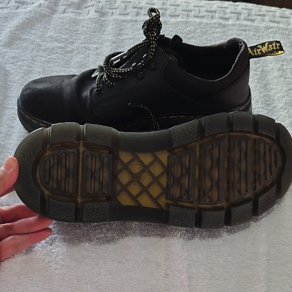 Dr. Martens Black Leather Oxfords with Chunky Sole - Picture 5 of 9